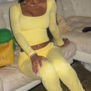 WOWDARK Women's Autumn Square Neck Form-Fitting Cropped Top And Pants Set